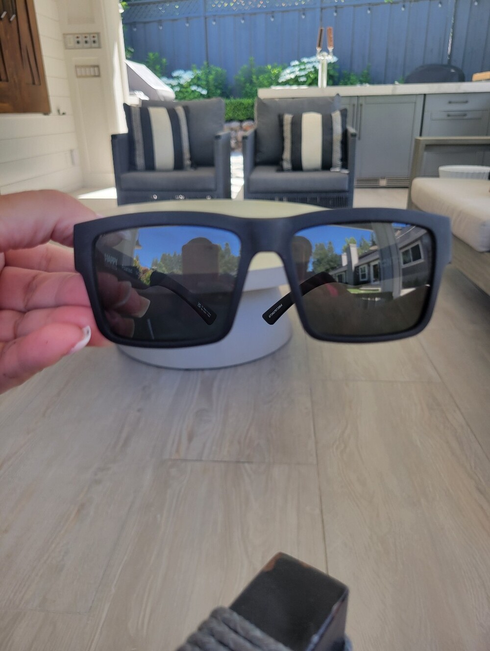 Spy+Matte Black Rectangular Sunglasses - Dark Lenses